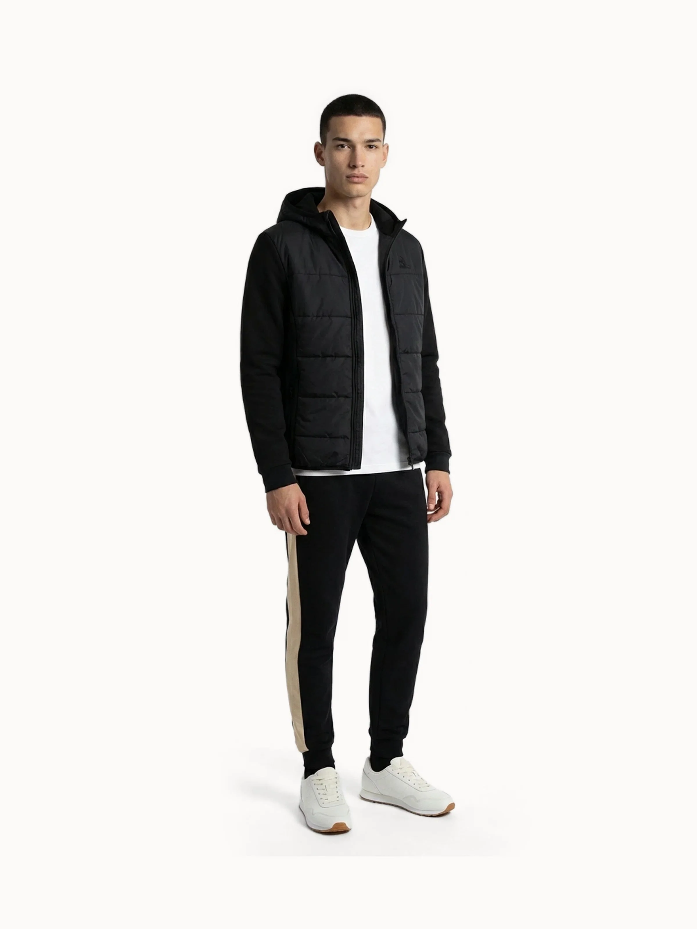 Pantalon double face avec bandes côtées contrastées - Image 5