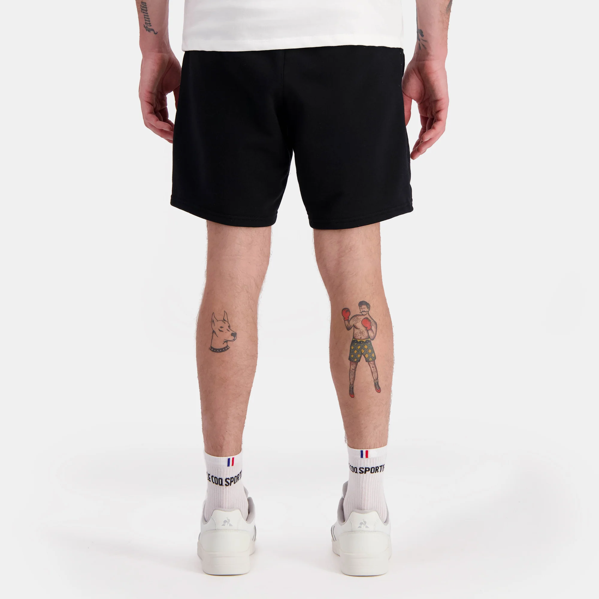 Short Essentiel en molleton avec badge logo brodé ton sur ton - Image 4