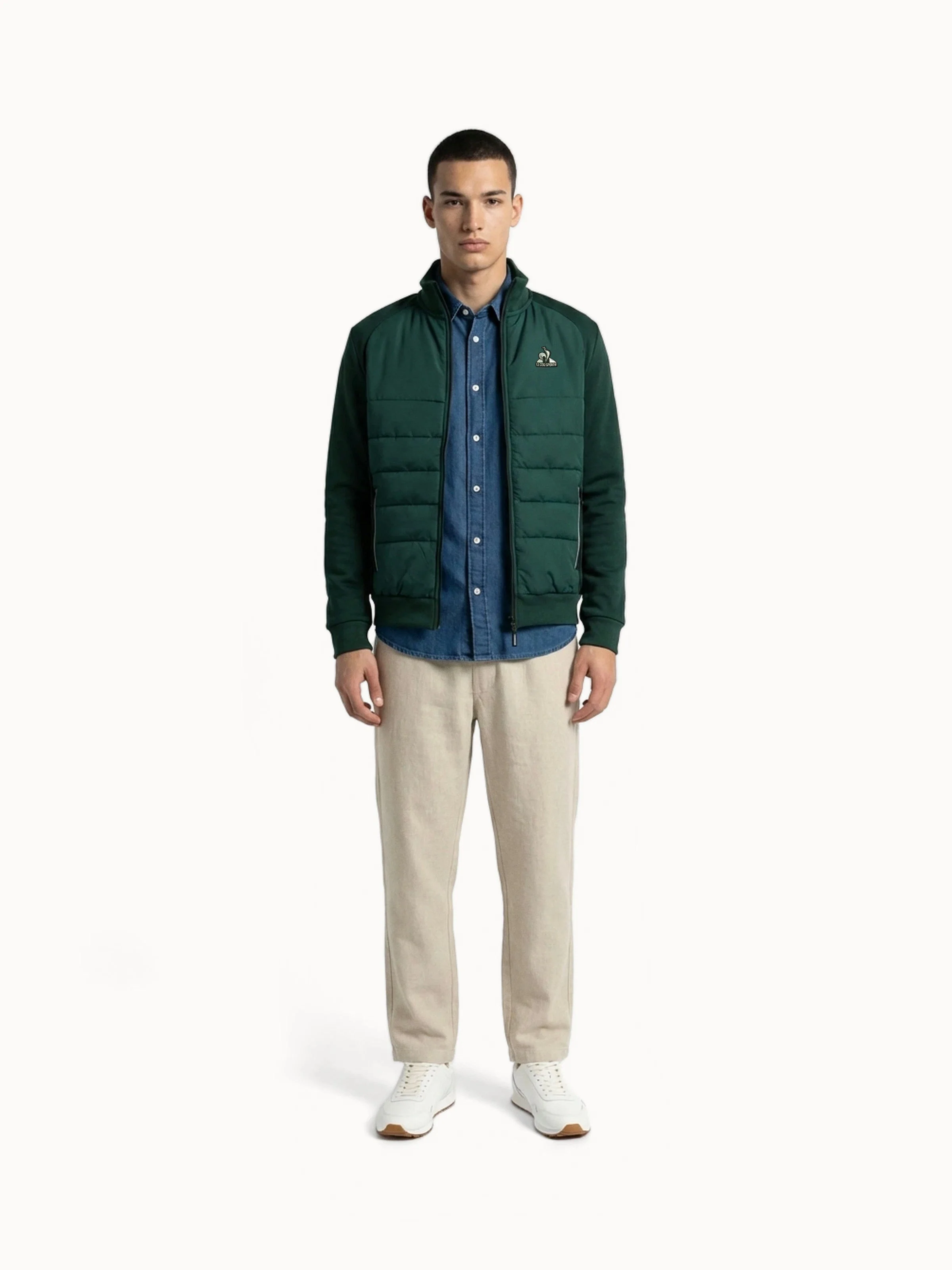 Veste bi-matière matelassée avec manches en jersey technique - Image 4