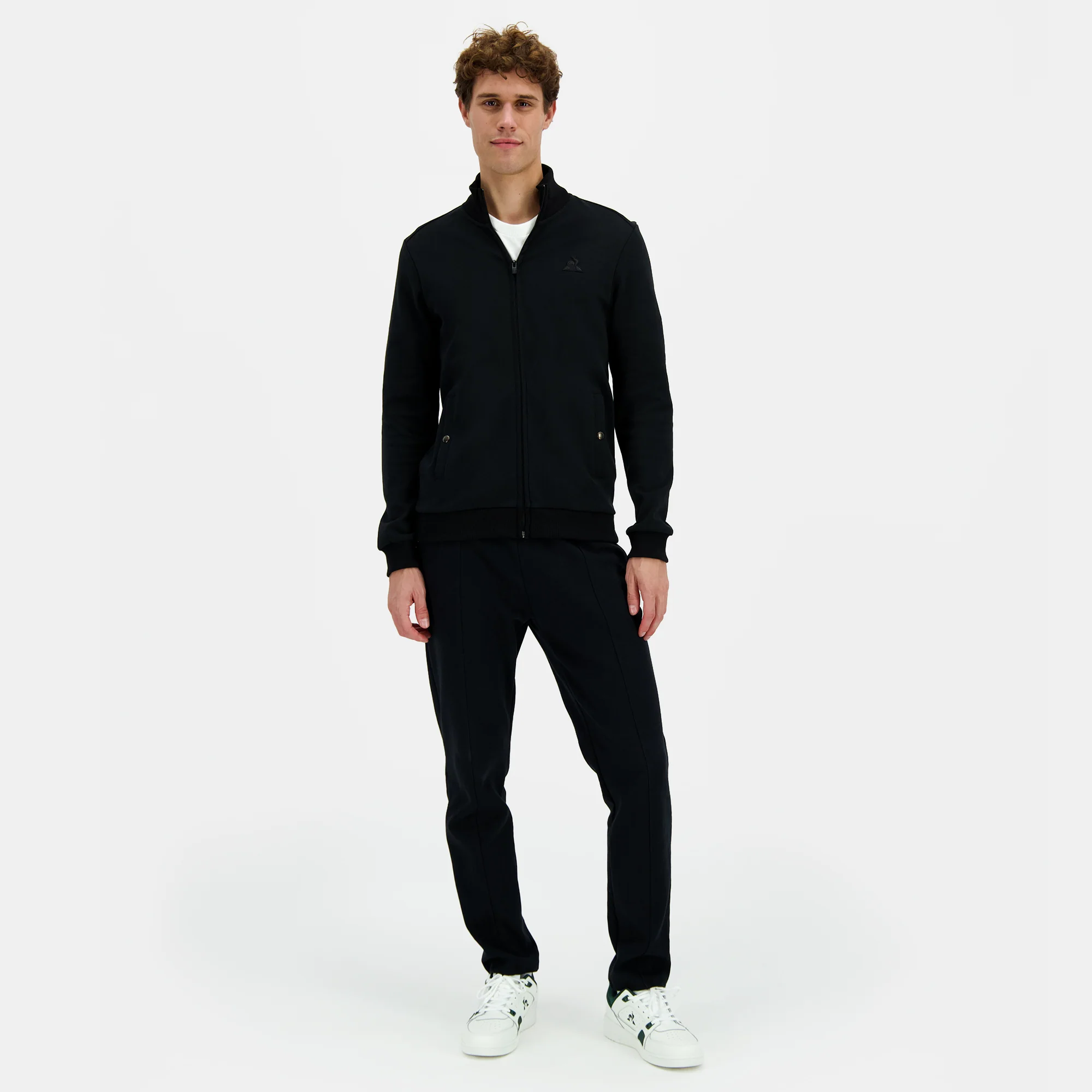 Veste zippée Essentiel double face avec logo brodé ton sur ton - Image 5