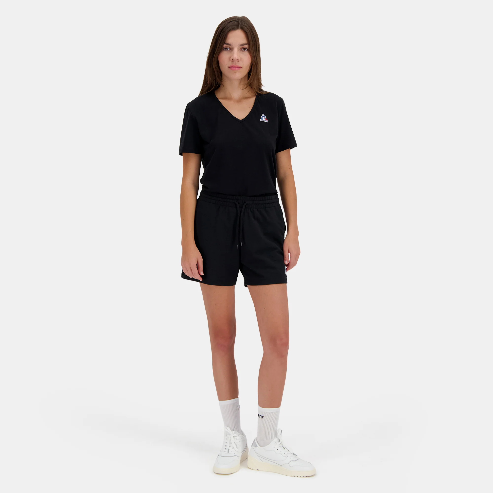 T-shirt Essentiel col v en jersey de coton - Image 5