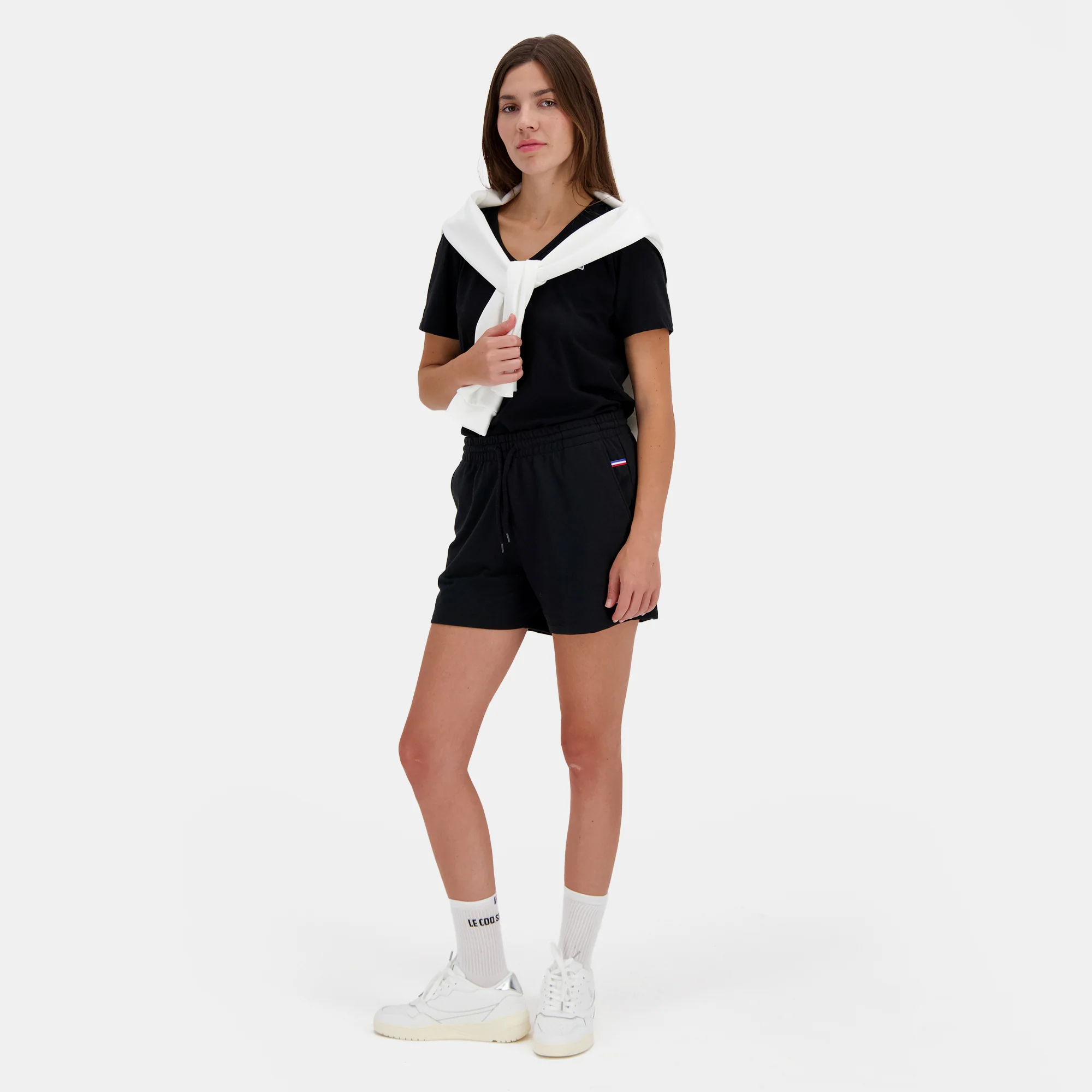 T-shirt Essentiel col v en jersey de coton - Image 6