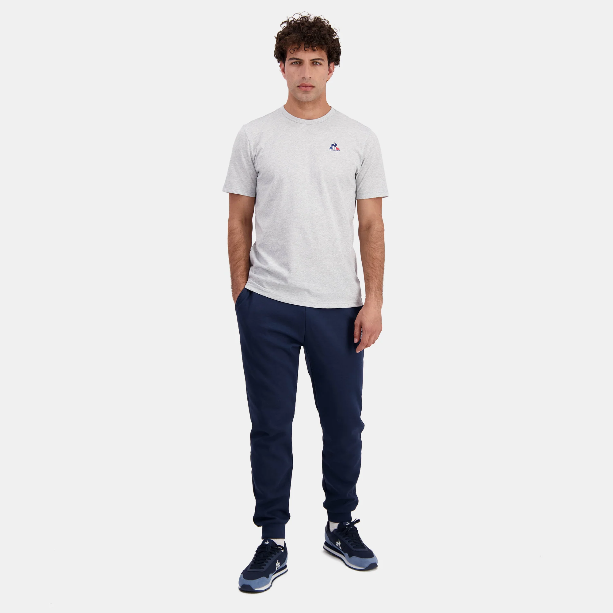 2423687-ESS Tee SS N°2 M gris chiné clair | T-shirt Homme - Image 3